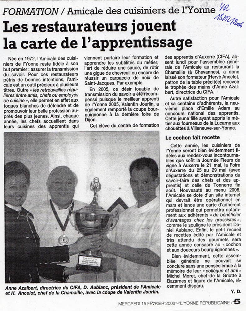 2006-02-Valentin Jourlin Trophée de la table Lucullus Dijon 2006