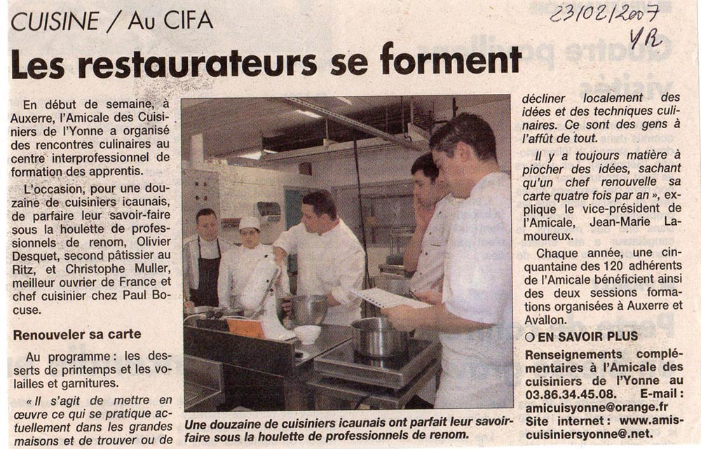 2007-02-Rencontre culinaire avec Christophe Muller  Chef de Paul Bocuse 2007